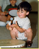 Children playing music